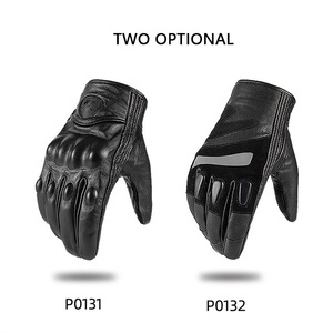 Guantes de Carreras de Cuero, Dedos Completos, Antideslizantes, para Ciclismo de Montaña, Motocross y Carreras de Motos - Product Image 4