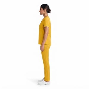 Conjunto de Uniformes Médicos Unisex con Cuello en V, Uniforme de Enfermera, Ropa de Trabajo para Hospital, Poliéster y Spandex, Cherokee OEM Personalizado - Product Image 2