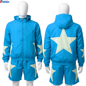 Custom Windbreaker Sports Shorts Jacket Tracksuit Reflective Zip Hoodie Printed <b>Men</b> Summer Plus Size Thermal Sets Two Piece - Product Image 6
