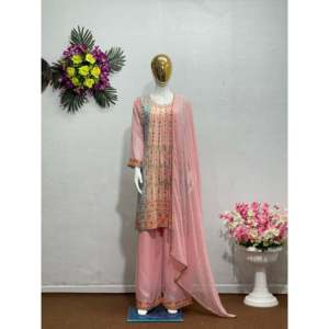 Ensemble haut et bas magnifiques pour femmes avec Dupatta pour les fêtes - Product Image 1