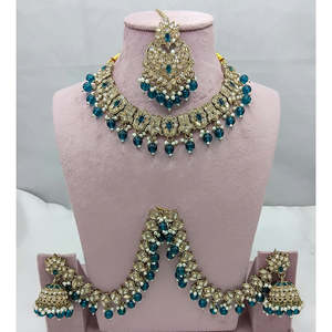 Designer Crystal Stone Pearl <b>Beads</b> Necklace Set-Fashion Jewelry - Product Image 1