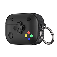 Funda de TPU para Auriculares con Diseño de Control de Videojuegos para AirPods Pro - Cubierta Impermeable con Llavero Antipérdida