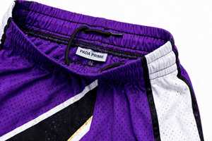 PADA PRIME Ensemble de maillot de basket-ball jaune à col en V pour hommes, vêtements de sport en maille respirante à manches courtes - Product Image 4
