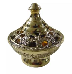 Bold Blossom Copper Made Middle Eastern Arabian Incense Holder & Burner Aroma <b>Diffuser</b> Desktop Model 6062 Wholesale Low Price - Product Image 5