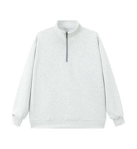 Sudadera oversize con cuello simulado y media cremallera, con hombros caídos, para marcas de streetwear, al por mayor - Product Image 3