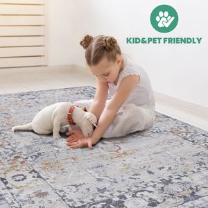 PAYAS Collection Traditional <b>Runner</b> <b>Rug</b> 2X8 Ivory/Grey Timeless Style and Comfort - Product Image 6
