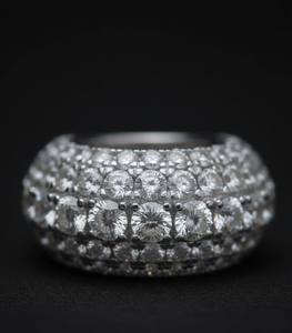 Mens Iced Out Bling <b>Ring</b> Multi Row Hip Hop Design 925 <b>Silver</b> 10K 14K Gold Finish Bold <b>Statement</b> Fashion Jewelry Gift for Him - Product Image 3