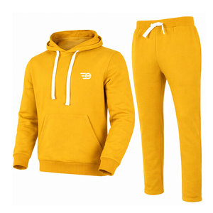 <b>Winter</b> Men Hooded Tracksuits Eco-Friendly Solid Casual Street Style Trendy 100% Cotton Lightweight Outdoor Travel Wear - Product Image 1