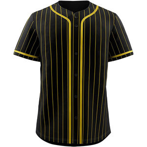 Maillots de baseball athlétiques de style professionnel, en polyester de qualité supérieure, matière performante, patte de boutonnage traditionnelle, construction respirante - Product Image 1