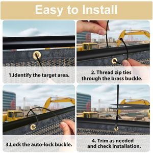 Confezione da 4 Recinzioni Marroni in HDPE X50, Robuste Recinzioni e Cancelli - Product Image 3