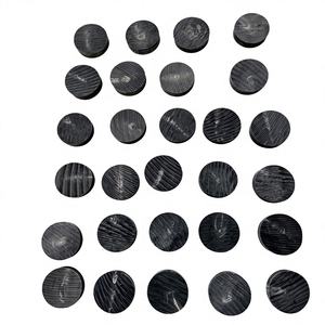 Boutons plats vierges écologiques en buffle noir de jais personnalisables pour accessoires de mode en tissu et artisanat naturel - Product Image 5