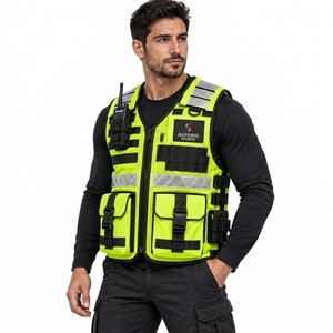 Chaleco de Seguridad para Hombre, Chaleco de Trabajo Industrial Personalizado con Paneles Reflectantes, Tela Transpirable, Alta Visibilidad, Ajuste Cómodo, Ropa de Trabajo para Exteriores - Product Image 4