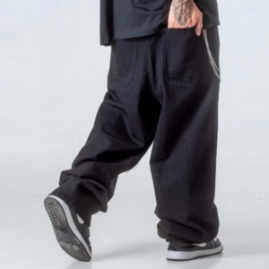 Pantalones Harem Negros para Hombre, Corte Recto, Cintura Media, Ajuste Regular, 100% Algodón Denim, Ligeros, Transpirables, Estilo Urbano, Hip Hop, Invierno/Primavera - Product Image 2