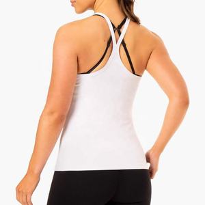 Camisetas sin mangas de entrenamiento para mujer, blusas y camisas de tela transpirable con diseño personalizado al por mayor - Product Image 3