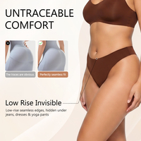 Venta al por mayor OEM ODM: Bragas tipo tanga de cintura baja sin costuras para mujer, 7 unidades/paquete, transpirables, invisibles, con logotipo personalizado y marca privada.