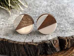 Poignées de porte rondes en bois, design moderne artisanal, pour la décoration intérieure, la salle de bain, l'entrée, la table, la maison - Product Image 1