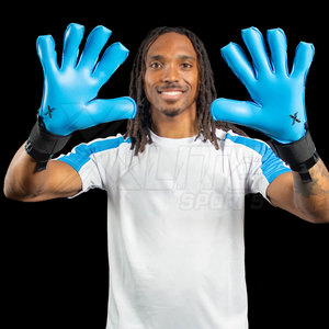 Gants d'entraînement de gardien de but de football en cuir respirant avec paume en latex et sangle de poignet pour le gardiennage - Fournisseur de choix - Product Image 3