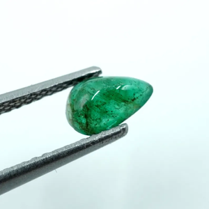 Esmeralda Zambiana Natural, Cabujón Liso, Gema Suelta en Forma de Pera para Joyería - Product Image 4
