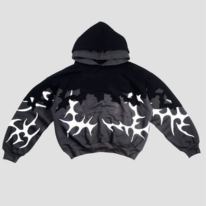 Sweat à capuche en molleton régulier Y2K 440 GSM |   Vêtement unisexe à coupe ample |   Sweat-shirt à capuche streetwear personnalisé 100% coton avec logo |   Fabricant Personnalisé - Product Image 3