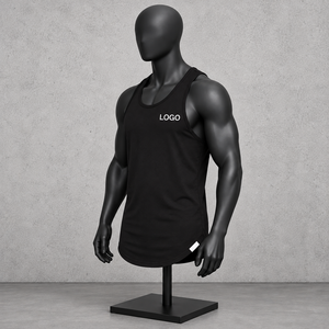 Débardeur de sport décontracté vintage pour homme, tricoté, personnalisé, sexy, de haute qualité, confortable, respirant, en polyester/coton, uni, 160g - Product Image 4