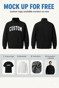 เสื้อสเวตเชิ้ตคอเต่าทรงหลวมแบบลำลองสำหรับฤดูใบไม้ร่วง/ฤดูหนาว ผ้าฟลีซคุณภาพสูงระบายอากาศได้ดี ลายจุด แต่งขอบด้านหน้าแบบเรียบ สามารถปรับแต่งได้ - Product Image 2