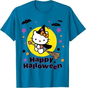 Camiseta con estampado de bruja de Halloween para hombre, camiseta informal de manga corta, cuello redondo de algodón, corte regular - Product Image 3