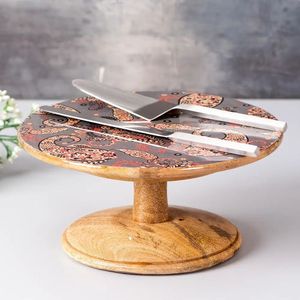Plateau à gâteau artisanal en bois de qualité supérieure pour table de desserts de mariage et service en restaurant à bas prix par NEHA ENTERPRISES - Product Image 6