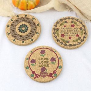 Sous-verres vierges pour sublimation avec base en liège naturel, sous-verres ronds en bois personnalisables - Product Image 3