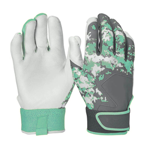 Gants de frappe de baseball et de softball en cuir véritable camouflage de haute qualité OEM, gants de frappe de softball respirants de super qualité ODM - Product Image 5