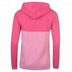 Women's Pink Solid Breathable Casual Full <b>Zip</b> <b>Hooded</b> Sweatshirt Regular Fit Knitted Cotton Autumn Wear Custom Logo - Product Image 2