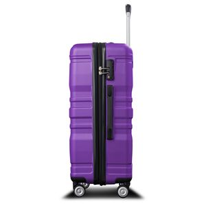Nuovo modello 3 pezzi espandibile ABS Hardshell set di bagagli resistente 20 ''24'' 28 '''' valigia viola TSA lucchetto Spinner liquidazione ruote - Product Image 4