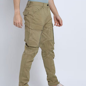Pantalon de style urbain pour homme, coupe droite, léger, 100% coton, pour usage extérieur, couleur unie, qualité supérieure, prix abordable - Product Image 4