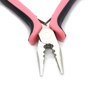 Hair <b>Extension</b> Pliers for Micro Rings <b>Beads</b> Hair <b>Extension</b> Tools Pliers Stainless Steel Pink Handle Hair Styling Salon Use - Product Image 5