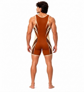 Traje de Baño para Hombre sin Mangas con Estampado por Sublimación, Cuello Redondo, Spandex, Poliéster, Transpirable, para Todas las Temporadas, Traje de Baño para Adultos - Product Image 2