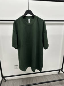 Camiseta de Algodón Grueso de Lujo para Hombre, Estilo Holgado, con Hombros Caídos, Lisa, Personalizable con Logotipo, Unisex - Product Image 3