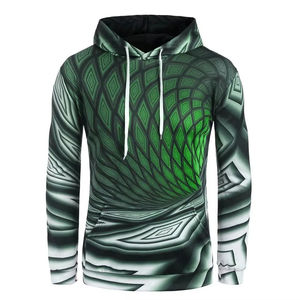 Sudadera con Capucha para Hombre, Diseño Geométrico, Impresión por Sublimación, Corte Regular, Informal, para Otoño, Tejido de Poliéster, Venta al Por Mayor - Product Image 1