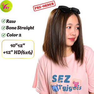 VuyHair Peluca de Cabello Humano Vietnamita Virgen de Lujo de un Solo Donante, con Encaje Frontal, Liso, Estilo Bob, Sin Pegamento, 95-100g, Doble Cosido a Máquina - Product Image 3