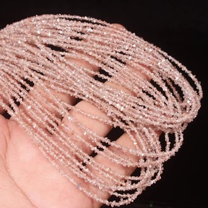 Perles de pierres précieuses en diamant Herkimer de qualité AAA, couleur bordeaux clair, perles de diamant Herkimer brutes non taillées, quartz diamant non façonné - Product Image 2