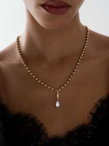 Pendentifs de luxe en or massif 14K 18K, solitaires en forme de goutte, sertis à griffes, avec diamant de laboratoire étincelant taille poire, style minimaliste (charme seul) - Product Image 5
