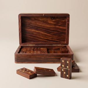 Wooden Domino Set, Personalized Dominoes Game Rosewood Double Six Tiles Game Boxes, & <b>Wall</b> <b>Signs</b> - Product Image 4