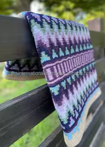 Meilleure qualité de laine de Nouvelle-Zélande Double tissage tapis de selle tissés à la main couleurs attrayantes pour Western Riding Show Horse Blanket - Product Image 2