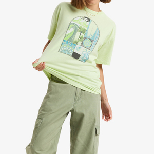 เสื้อยืดผู้หญิงผ้าฝ้าย พิมพ์โลโก้ได้ แฟชั่นสีพื้น สวมใส่สบาย ทรงเข้ารูป ระบายอากาศดี แขนสั้น คุณภาพสูง ขายส่ง น้ำหนัก 220 กรัม - Product Image 5