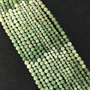 Cuentas de Crisoprasa 100% Naturales, Certificadas por IGI, Grado AA, Lisas, de 3mm-6mm, Color Verde Piedra, Fire Vivaaz Gems Jaipur - Product Image 3