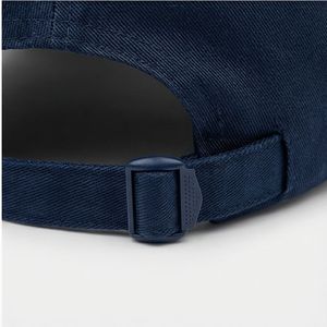 Gorra de Béisbol Unisex Azul Marino Sólido Ajustable de Sarga con 6 Paneles, Visera Curva Clásica, Transpirable, Estilo Dad Hat - Product Image 3