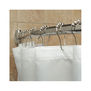 Riel de ducha curvo extensible, moderno, impermeable y de diseño contemporáneo. - Product Image 1