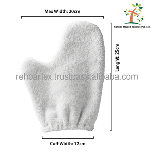 Guante de Baño de Felpa 100% Algodón, Suave y Absorbente, Exfoliante, Amigable con la Piel, de Secado Rápido, con Logotipo Personalizado OEM ODM, para Uso en Casa y Spa - Product Image 5
