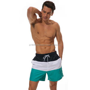 กางเกงว่ายน้ำรัดรูปสำหรับผู้ชายสำหรับฤดูร้อนกางเกงขาสั้นสีแดงขาวดำมีเชือกผูกสีล้วนระบายอากาศได้อย่างรวดเร็ว - Product Image 6