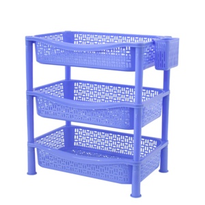 Large Single Tier PP Plastic <b>Shelf</b> <b>Rack</b> Multi-Use Rectangular Storage for Living Room <b>Kitchen</b> Beverage Organization Durable - Product Image 6