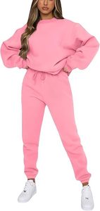 Conjunto de Sudadera con Capucha Oversize y Pantalones de Chándal de Forro Polar Premium para Mujer, Conjunto Deportivo de Sudadera con Capucha y Pantalones de Chándal para Mujer - Product Image 1