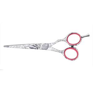 Ciseaux de coiffure professionnels, lame en acier inoxydable, manche rouge, coupe longue, pointe acérée, ciseaux pour droitiers - Product Image 3